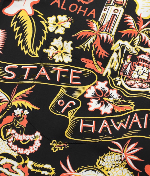 Lot No. SS38792 / RAYON HAWAIIAN SHIRT STATE OF HAWAII