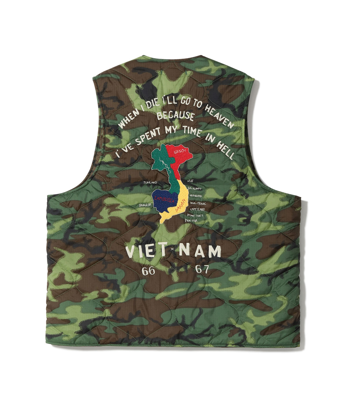 Lot No. TT15549 / Mid 1960s Style Vietnam Liner Vest ��VIETNAM MAP��