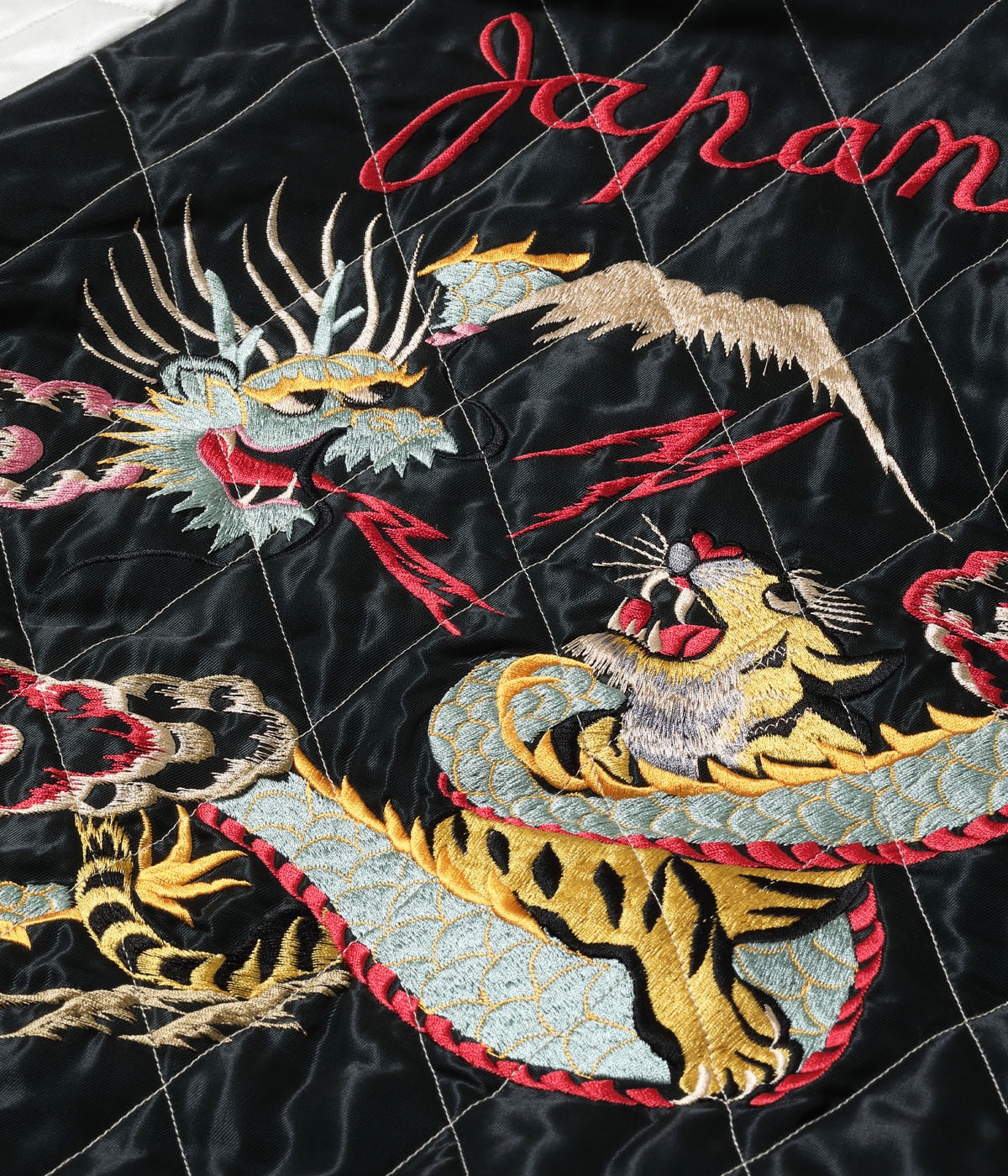 Lot No. TT15666-119 / Mid 1950s Style Velveteen Souvenir Jacket ��SPIDERWEB, SNAKE & SKULL�� �� ��DRAGON & TIGER��