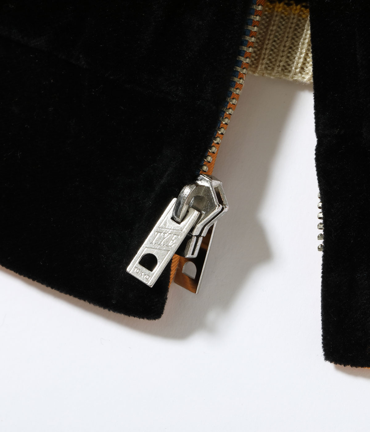 Lot No. TT15792-119 / Late 1950s Style Velveteen Souvenir Jacket POLAR BEAR  ALASKA MAP