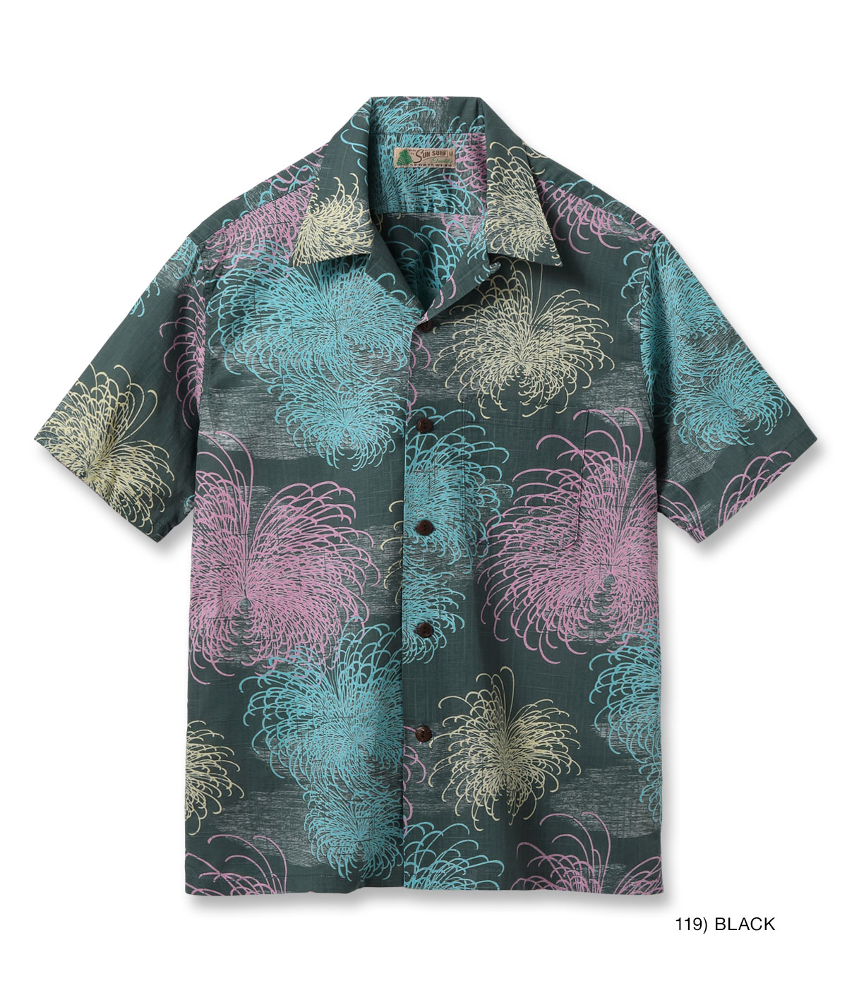 Lot No. SS39694 / COTTON LINEN SLUBYARN HAWAIIAN SHIRT ��CHRYSANTHEMUM��