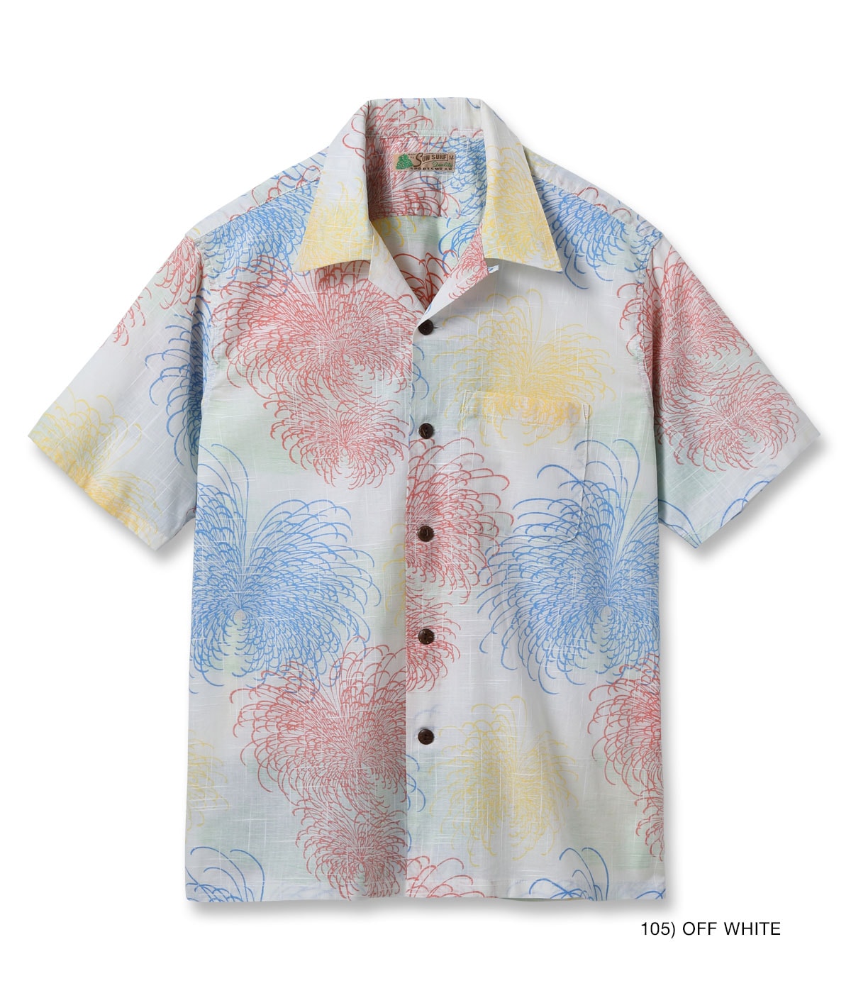Lot No. SS39694 / COTTON LINEN SLUBYARN HAWAIIAN SHIRT ��CHRYSANTHEMUM��