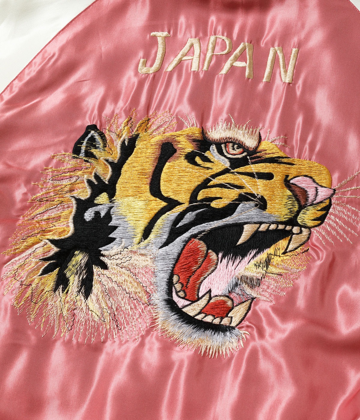 Lot No. TT15972-219 / Mid 1950s Style Acetate Souvenir Jacket ��WHITE DRAGON�� �� ��TIGER HEAD��