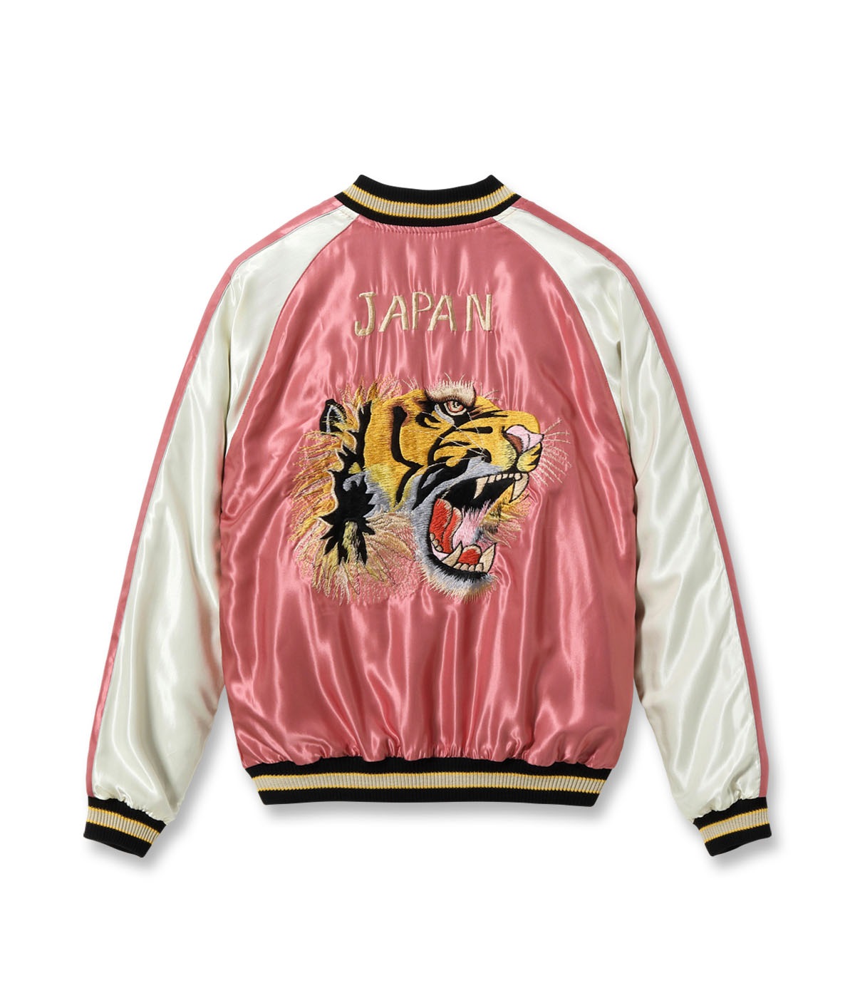 Lot No. TT15972-219 / Mid 1950s Style Acetate Souvenir Jacket ��WHITE DRAGON�� �� ��TIGER HEAD��