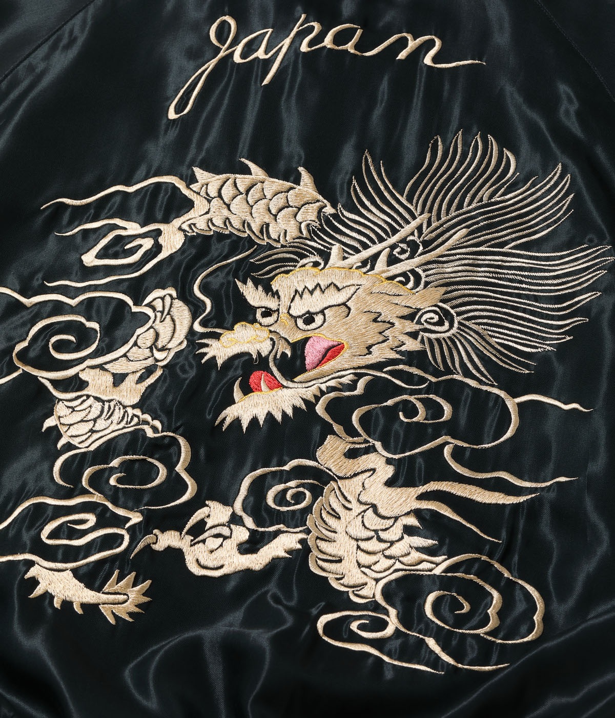 Lot No. TT15972-219 / Mid 1950s Style Acetate Souvenir Jacket ��WHITE DRAGON�� �� ��TIGER HEAD��