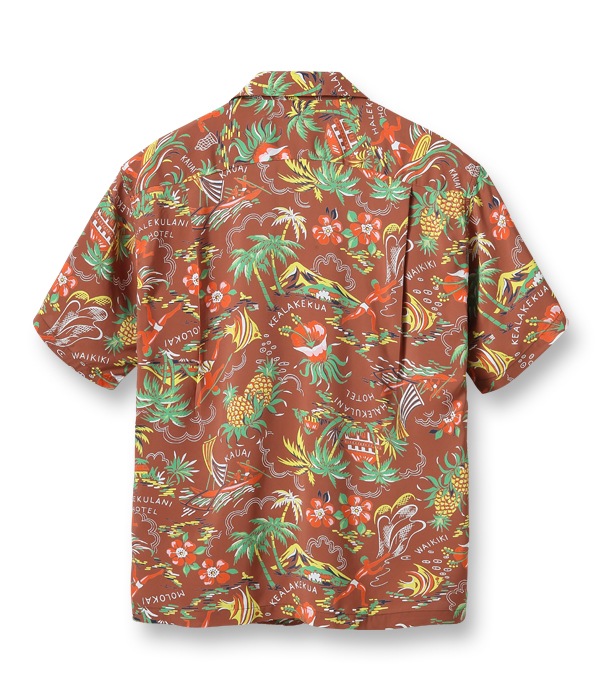 Lot No. SS38801 / RAYON HAWAIIAN SHIRT ��HALEKULANI��