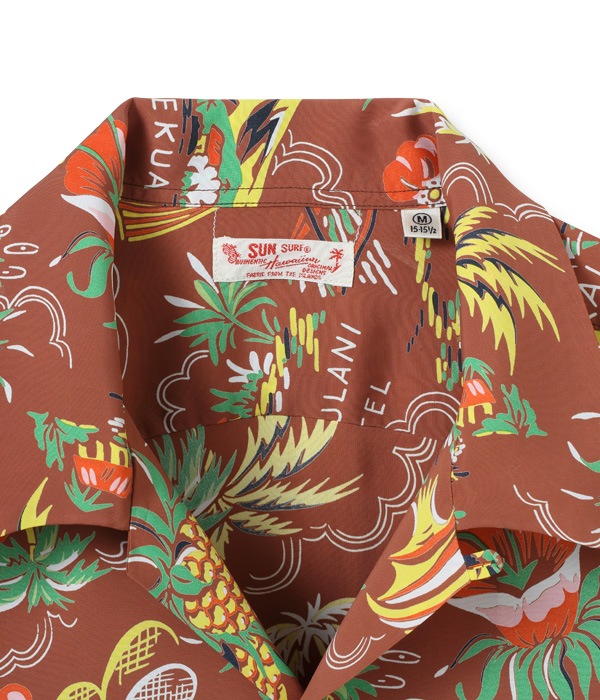 Lot No. SS38801 / RAYON HAWAIIAN SHIRT ��HALEKULANI��