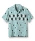 Lot No. SH38384 / HIGH DENSITY RAYON OPEN SHIRT ��ARGYLE�� (SHORT SLEEVE)