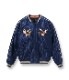Lot No. TT15491-128 / Early 1950s Style Acetate Souvenir Jacket ��DRAGON HEAD�� �� ��ROARING TIGER��