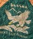 Lot No. TT15973-119 / Late 1950s Style Acetate Quilted Souvenir Jacket ��MOOSE�� �� ��ALASKAN EAGLE��