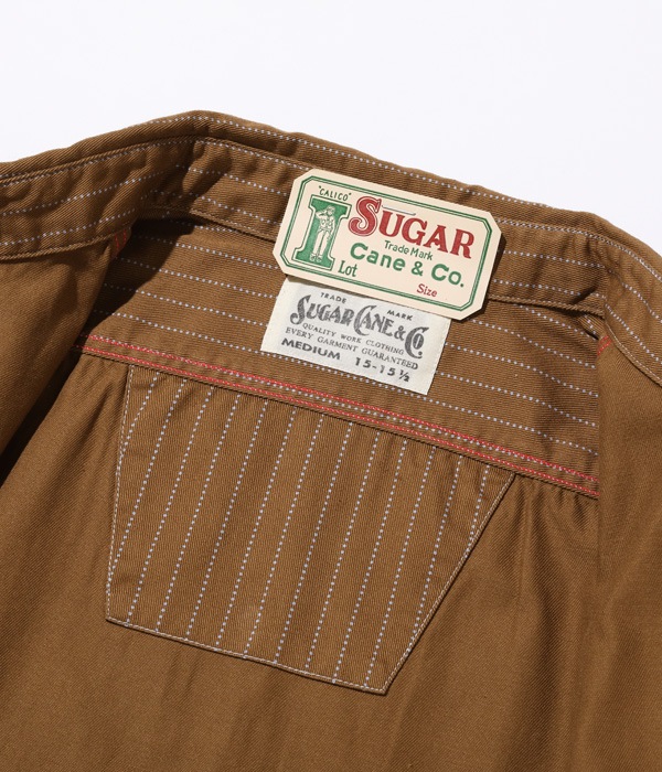 Lot No. SC28516 / FICTION ROMANCE 8.5oz. BROWN WABASH STRIPE WORK SHIRT (LONG SLEEVE)