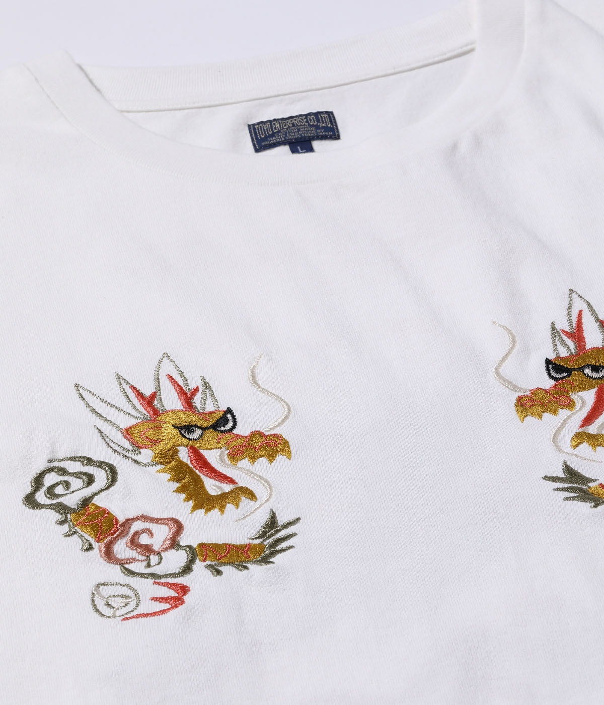 Lot No. TT79390 / SUKA T-SHIRT EMBROIDERED GOLD DRAGON