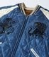 Lot No. TT15792-138 / Mid 1950s Style Velveteen Souvenir Jacket WHITE DRAGON  BLACK EAGLE