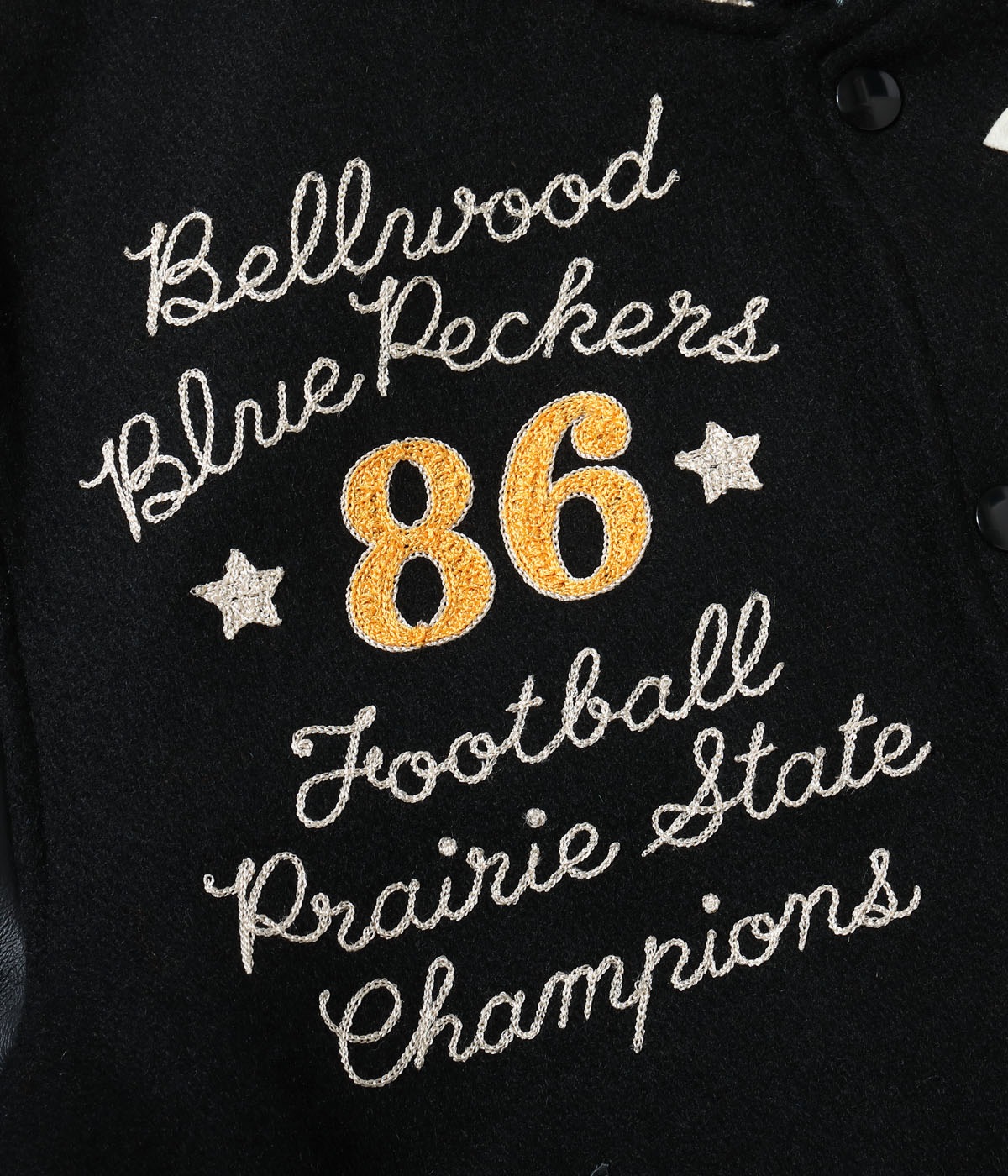 2025ǯ115 / Lot No. WV15783-119 / 30oz. WOOL MELTON AWARD JACKET BLUE PECKERS (BLACK)