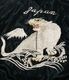 Lot No. TT15973-219 / Mid 1950s Style Acetate Quilted Souvenir Jacket ��WHITE TIGER�� �� ��DUELLING DRAGONS��