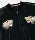 Lot No. TT15973-219 / Mid 1950s Style Acetate Quilted Souvenir Jacket ��WHITE TIGER�� �� ��DUELLING DRAGONS��