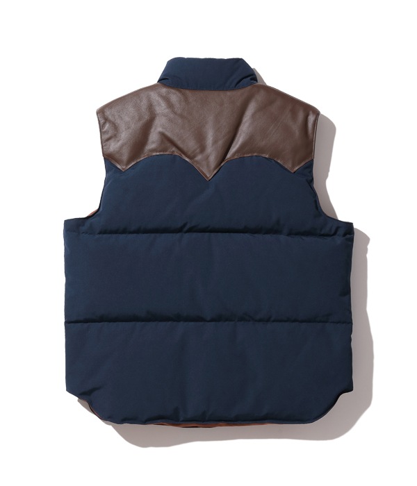 Lot No. SC15222 / LEATHER YOKE T/C DOWN VEST