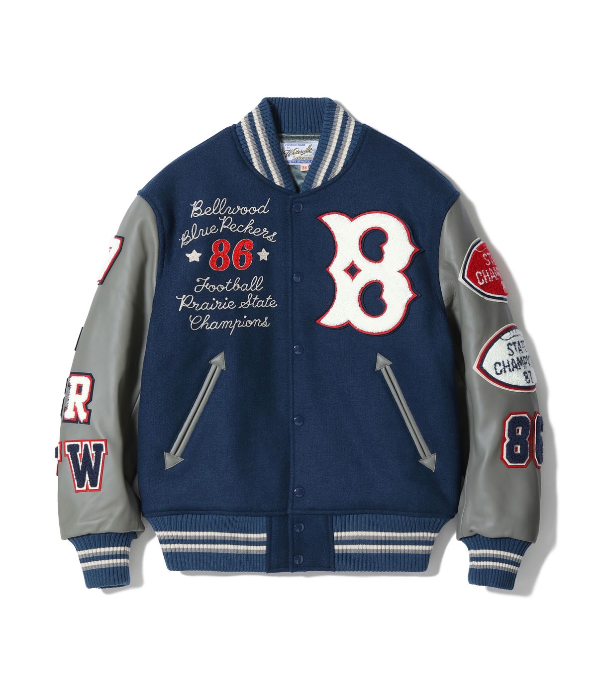 2025ǯ115 / Lot No. WV15783-128 / 30oz. WOOL MELTON AWARD JACKET BLUE PECKERS (NAVY)