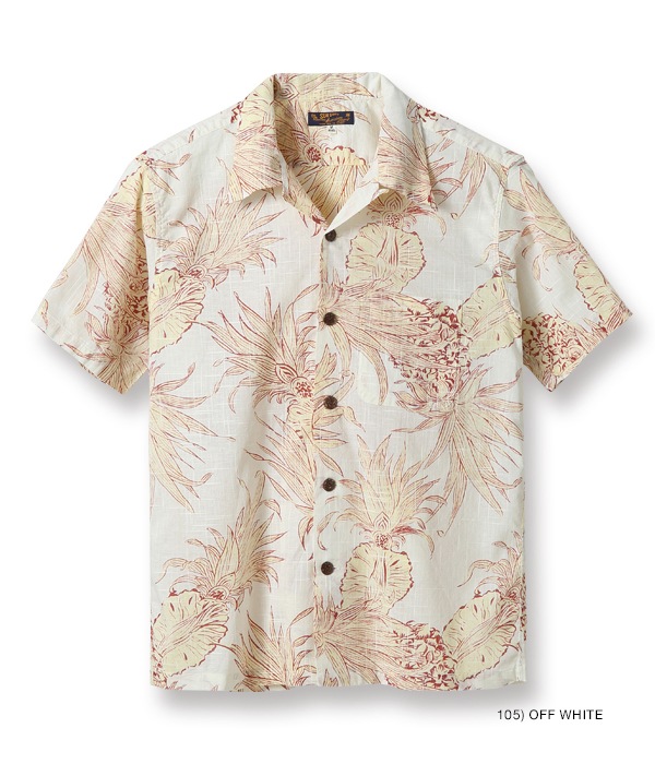 Lot No. SS38407 / COTTON LINEN SLUBYARN OPEN SHIRTS ��ISLAND PINEAPPLE��