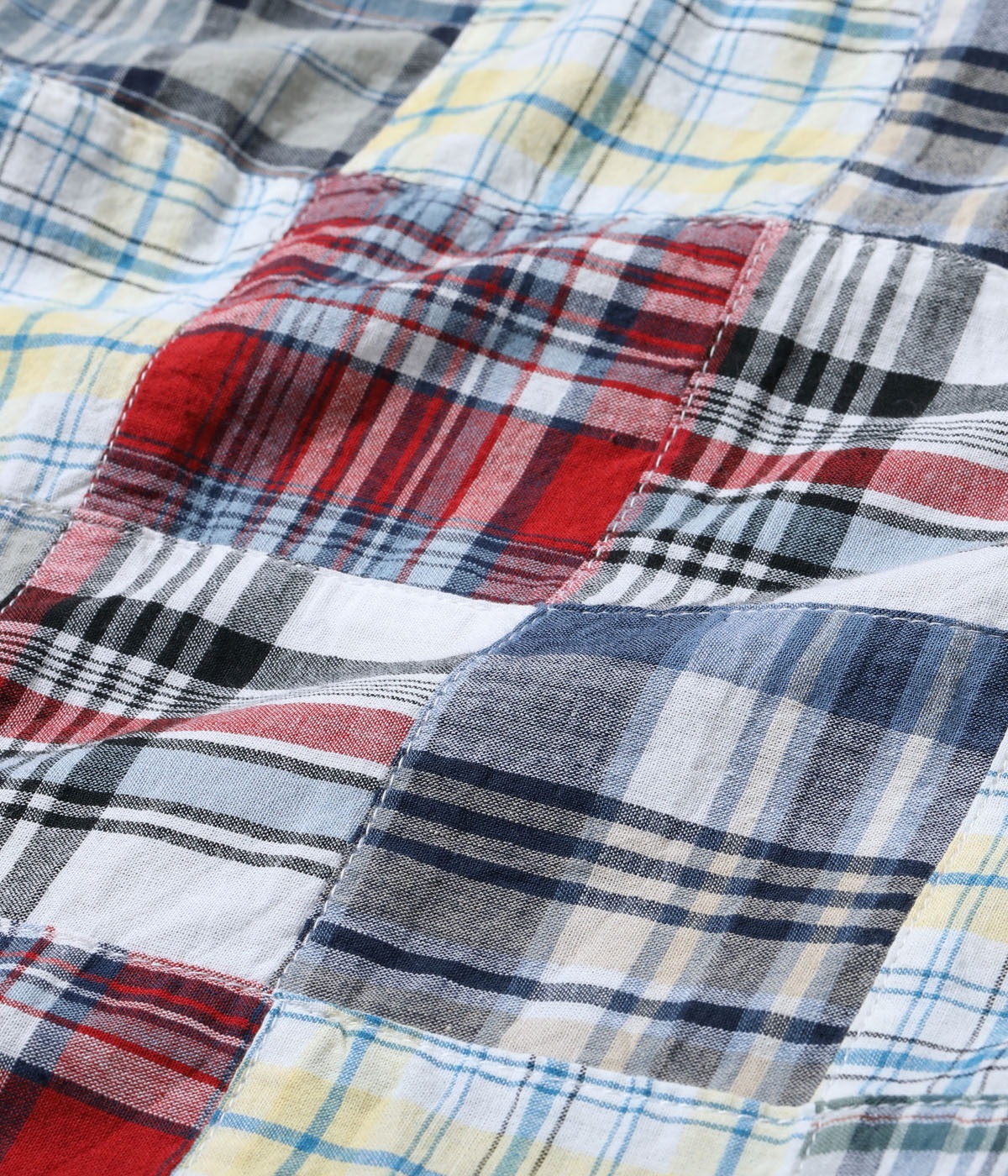 Lot No. SC29514 / INDIA MADRAS CHECK PATCHWORK OPEN SHIRT