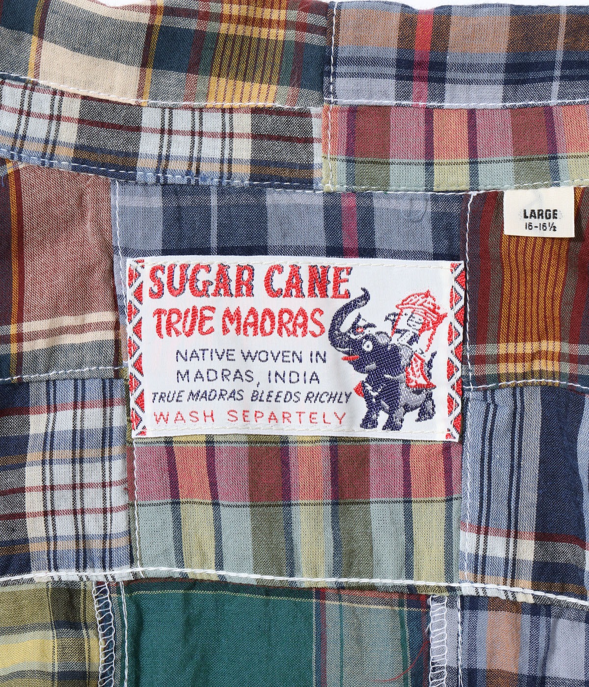 Lot No. SC29514 / INDIA MADRAS CHECK PATCHWORK OPEN SHIRT