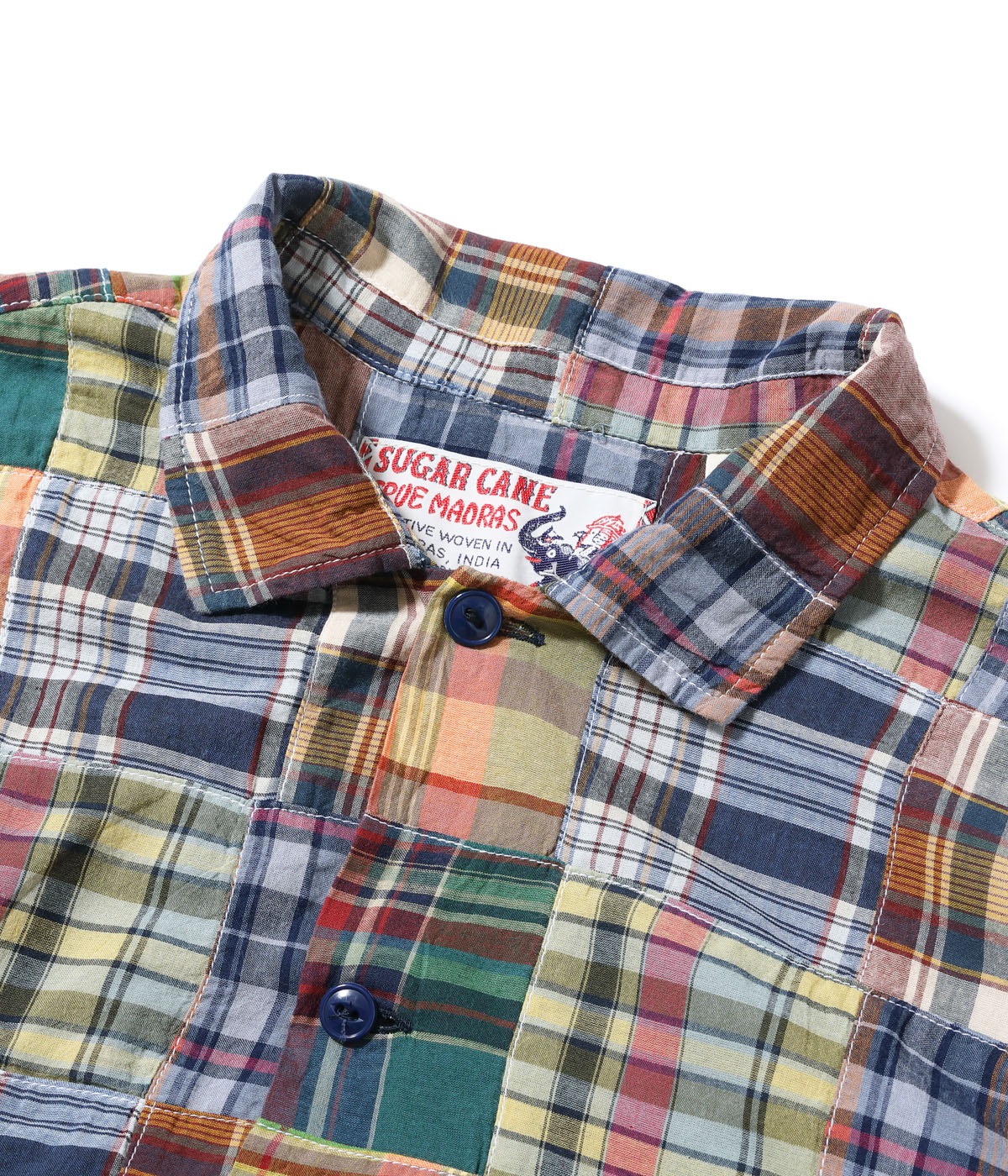 Lot No. SC29514 / INDIA MADRAS CHECK PATCHWORK OPEN SHIRT