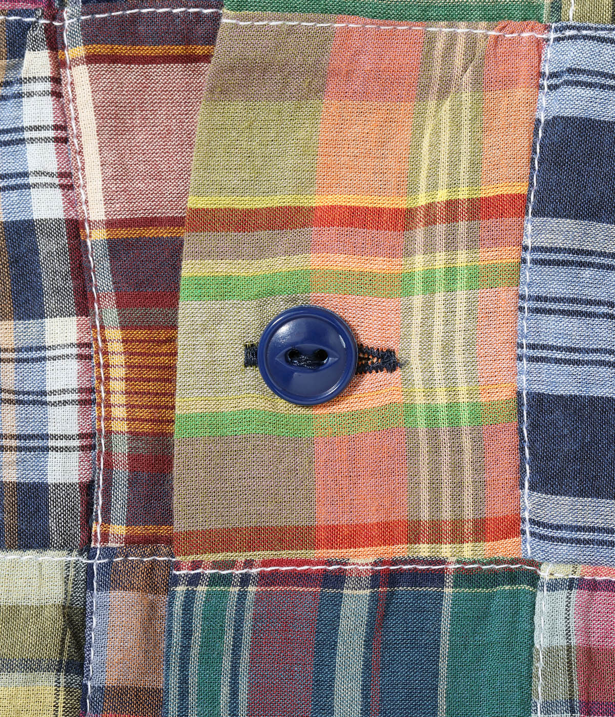 Lot No. SC29514 / INDIA MADRAS CHECK PATCHWORK OPEN SHIRT