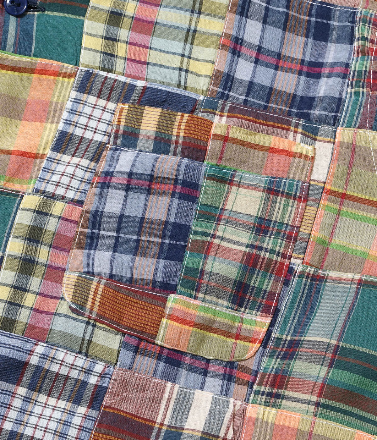 Lot No. SC29514 / INDIA MADRAS CHECK PATCHWORK OPEN SHIRT