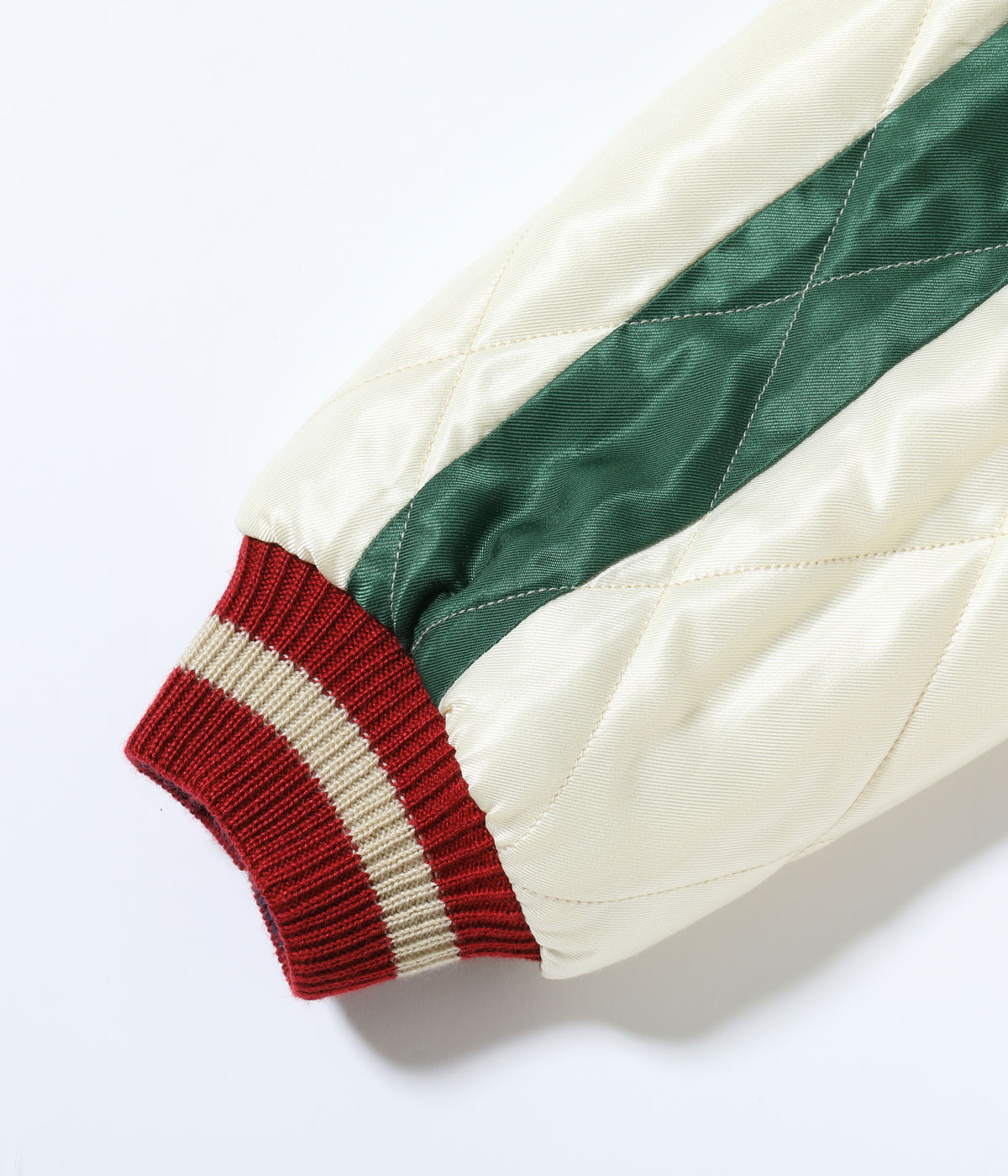 Lot No. TT15791-145 / Early 1950s Style Acetate Quilted Souvenir Jacket ��JAPAN MAP�� �� ��GOLD DRAGON��