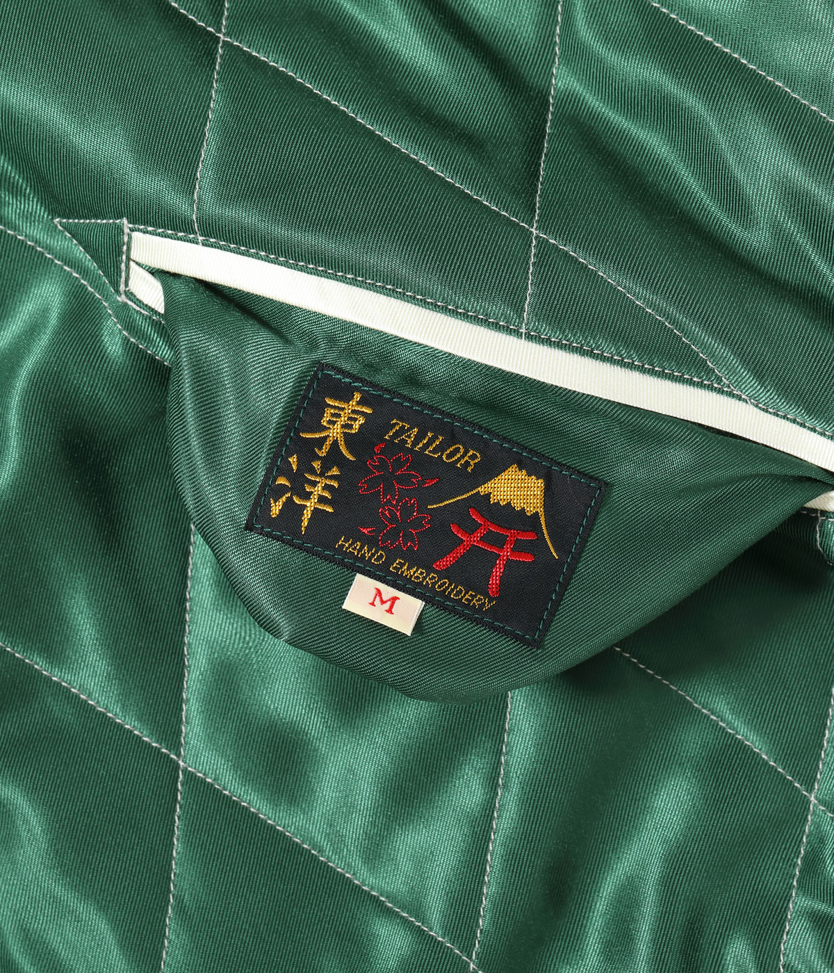 Lot No. TT15791-145 / Early 1950s Style Acetate Quilted Souvenir Jacket ��JAPAN MAP�� �� ��GOLD DRAGON��