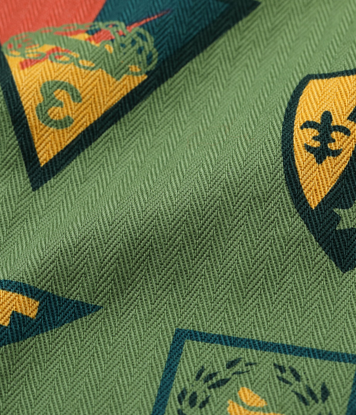 Lot No. SS39696 / COTTON HERRINGBONE HAWAIIAN SHIRT ��INSIGNIA OF ARMY��