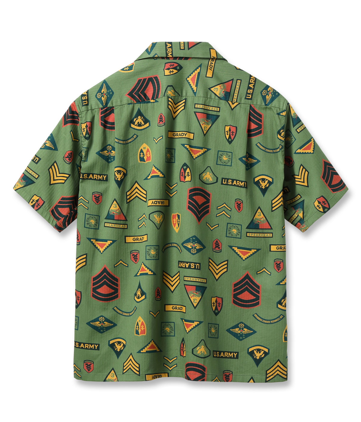 Lot No. SS39696 / COTTON HERRINGBONE HAWAIIAN SHIRT ��INSIGNIA OF ARMY��