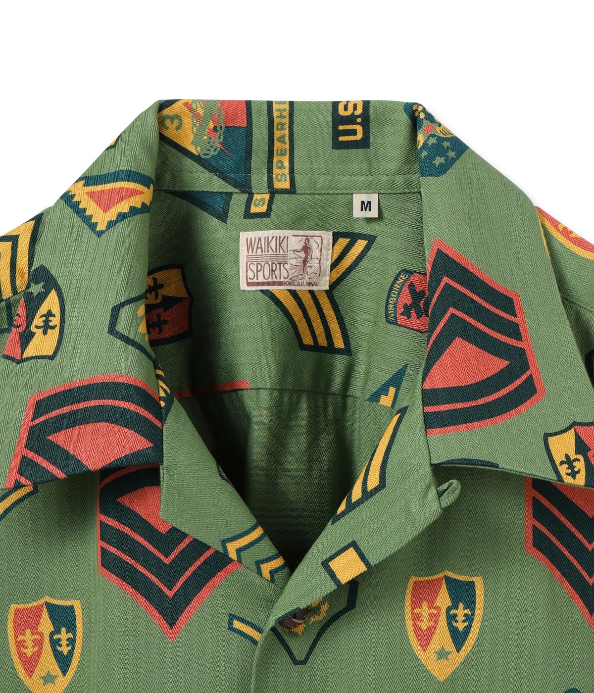 Lot No. SS39696 / COTTON HERRINGBONE HAWAIIAN SHIRT ��INSIGNIA OF ARMY��