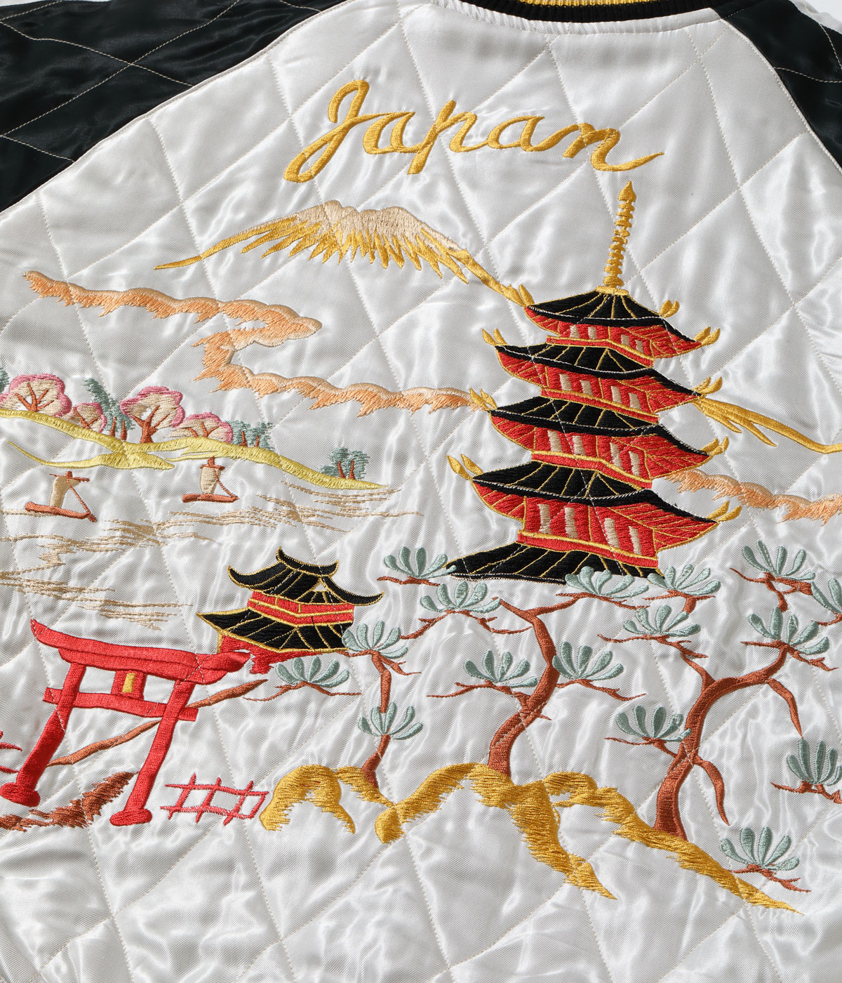 2026ǯ10��16������ / Lot No. TT15974-119 / Mid 1950s Style Velveteen Souvenir Jacket ��RED TIGER�� �� ��LANDSCAPE��
