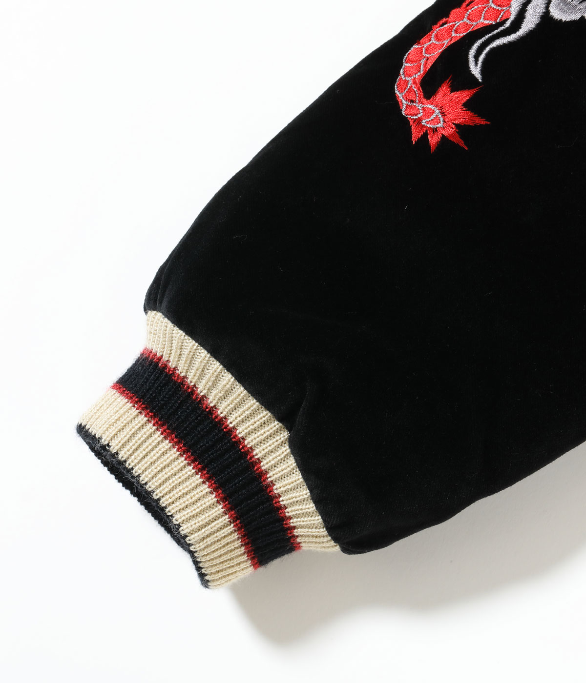 2026ǯ10��16������ / Lot No. TT15974-119 / Mid 1950s Style Velveteen Souvenir Jacket ��RED TIGER�� �� ��LANDSCAPE��