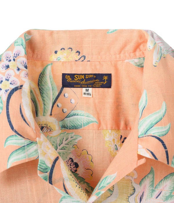 Lot No. SS38408 / COTTON LINEN SLUBYARN OPEN SHIRTS MACINTOSH UKULELE