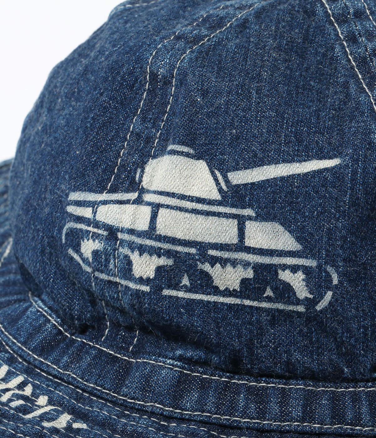 Lot No. BR02850 / HAT, WORKING, DENIM VINTAGE WASHED STENCIL