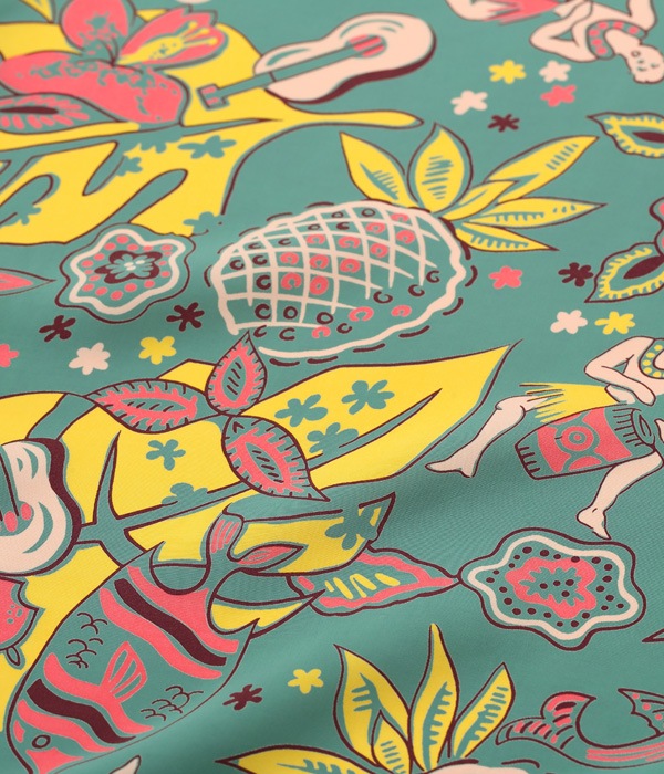 Lot No. SS38808 / RAYON HAWAIIAN SHIRT ��TIME TO LUAU��