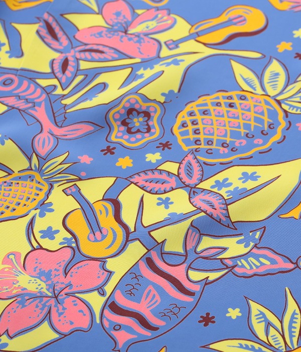 Lot No. SS38808 / RAYON HAWAIIAN SHIRT ��TIME TO LUAU��