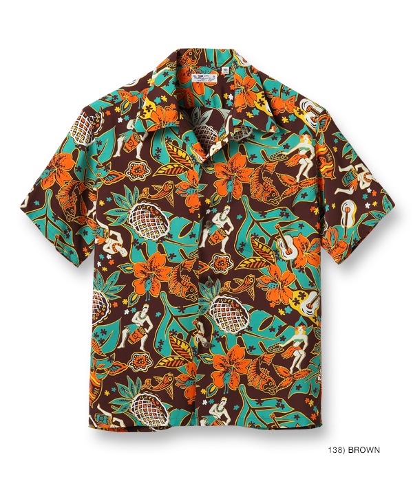 Lot No. SS38808 / RAYON HAWAIIAN SHIRT ��TIME TO LUAU��