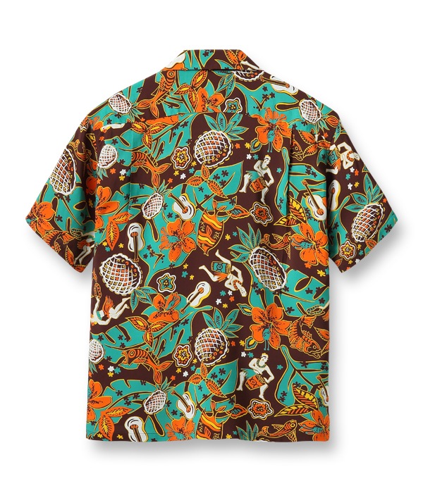 Lot No. SS38808 / RAYON HAWAIIAN SHIRT ��TIME TO LUAU��