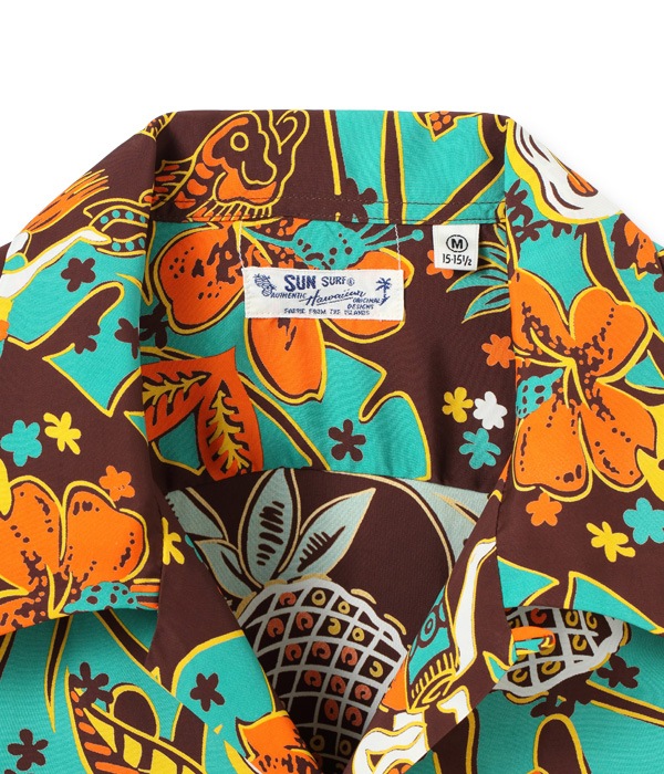 Lot No. SS38808 / RAYON HAWAIIAN SHIRT ��TIME TO LUAU��