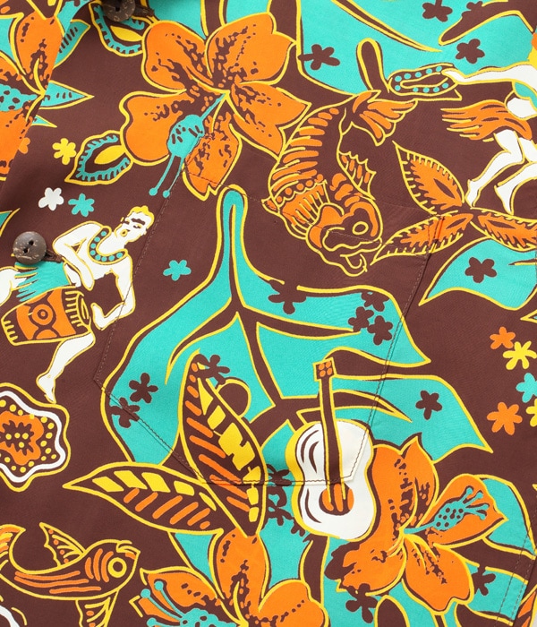 Lot No. SS38808 / RAYON HAWAIIAN SHIRT ��TIME TO LUAU��