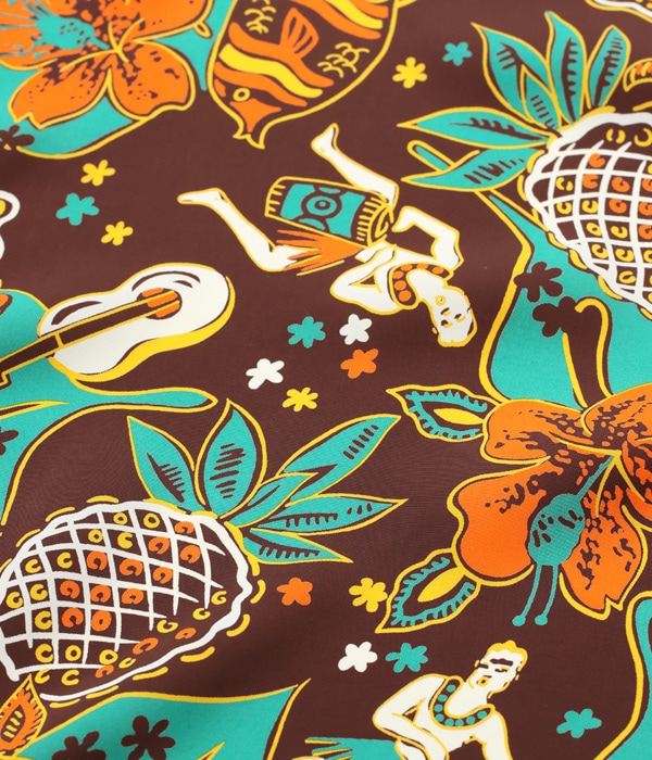 Lot No. SS38808 / RAYON HAWAIIAN SHIRT ��TIME TO LUAU��