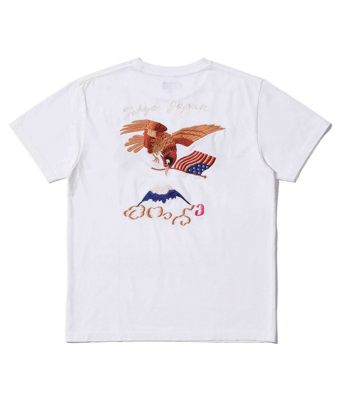 Lot No. TT79392 / SUKA T-SHIRT EMBROIDERED ��EAGLE & Mt. FUJI��