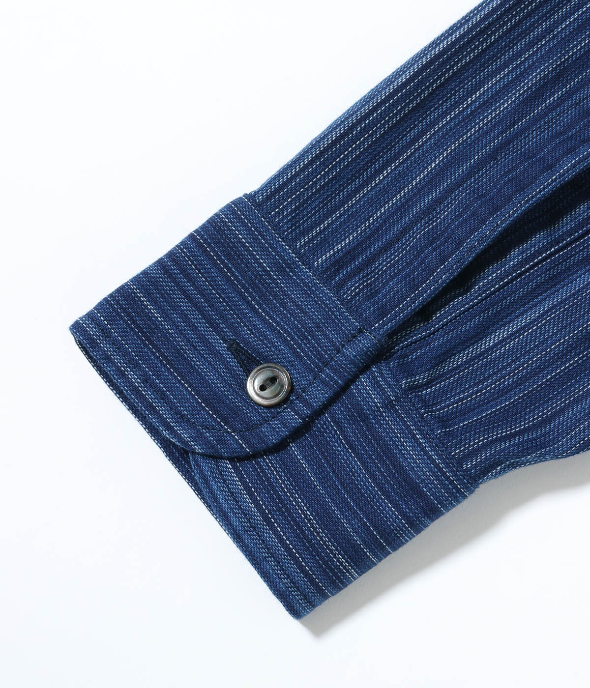 Lot No. SC29396 / FICTION ROMANCE 5.5oz. INDIGO STRIPE WORK SHIRT