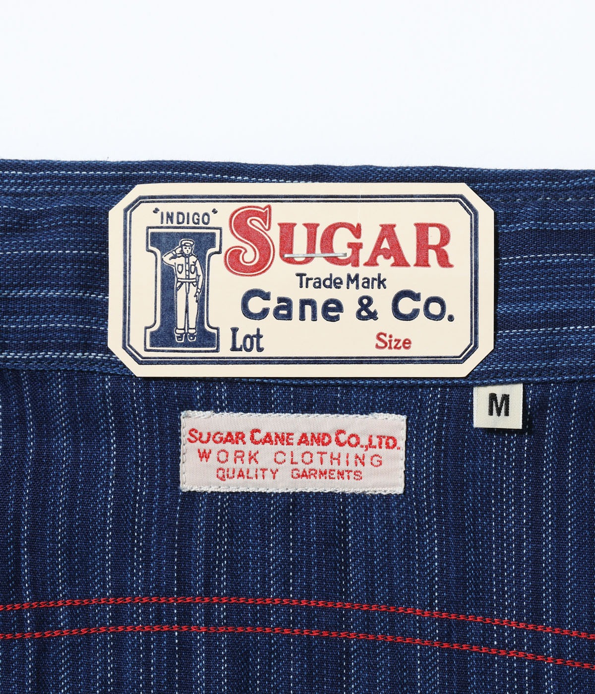 Lot No. SC29396 / FICTION ROMANCE 5.5oz. INDIGO STRIPE WORK SHIRT