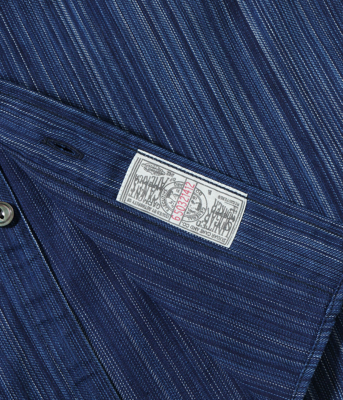 Lot No. SC29396 / FICTION ROMANCE 5.5oz. INDIGO STRIPE WORK SHIRT