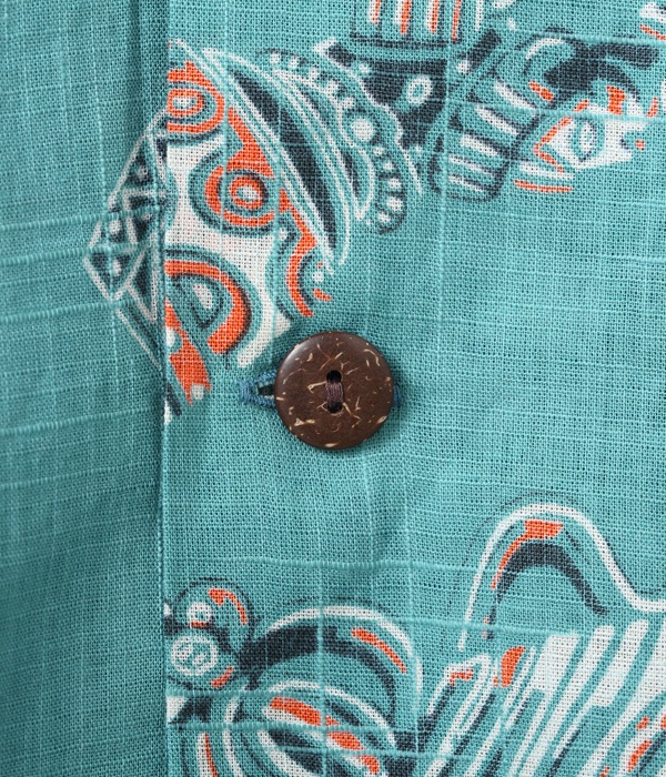 Lot No. SS38410 / COTTON LINEN SLUBYARN OPEN SHIRTS ��NATIVE MASKS��