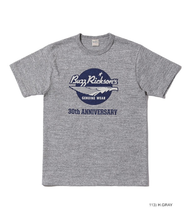 Lot No. BR79194 / SLUB YARN T-SHIRT "BUZZ RICKSON'S 30th ANNIVERSARY"